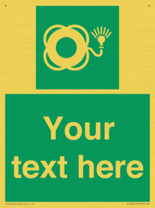 Custom sign safe condition Lifebuoy with light